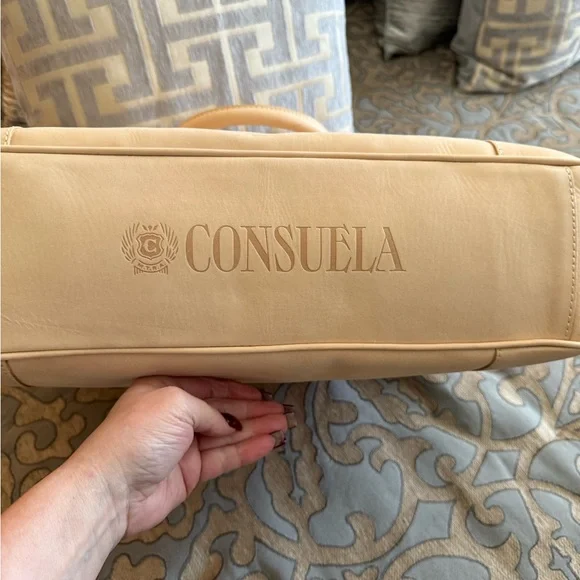 Consuela Cream Travel Bag with Colorful Accents - Picture 4 of 9